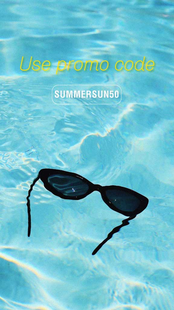 Sunny Blue Poolside Discount Voucher Design