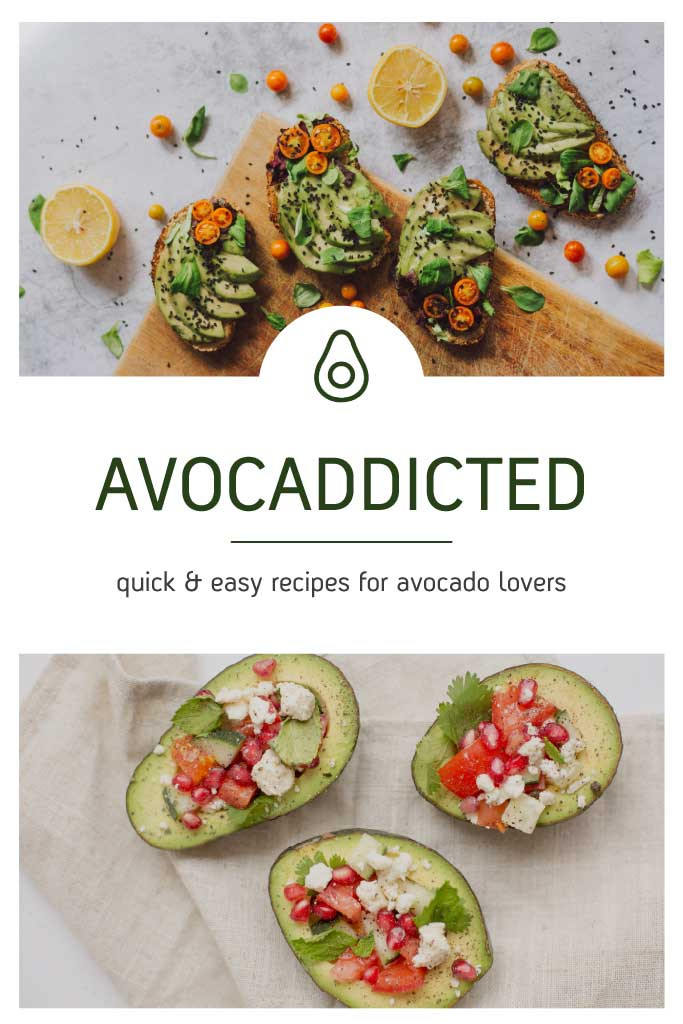Template Green Avocado Delight Recipe Poster Design