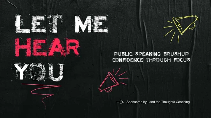 Template Black and Pink Public Speaking Event Poster