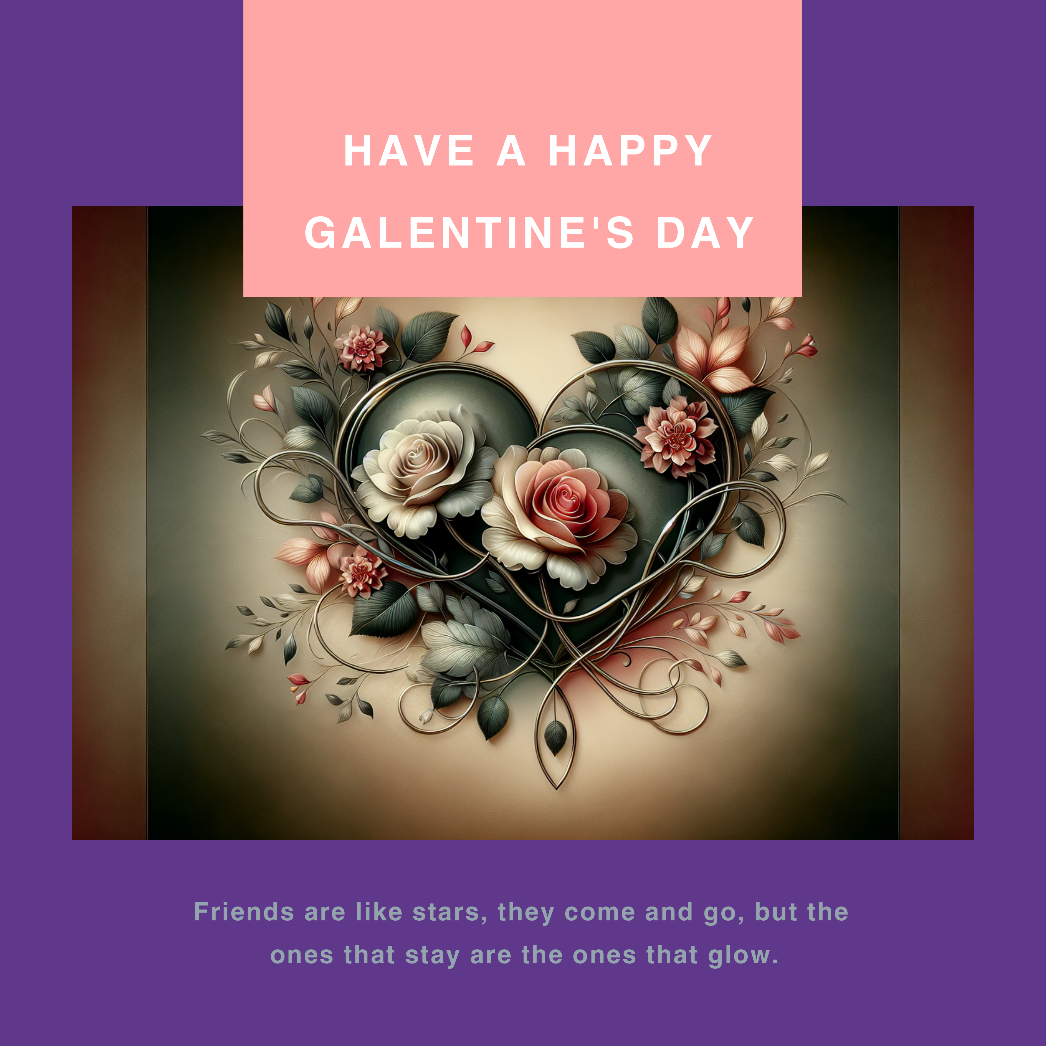 Colorful Galentine's Day Friends Celebration Post