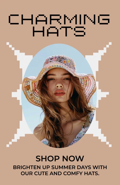 Charming Brown Instagram-Story for Fashionable Hats