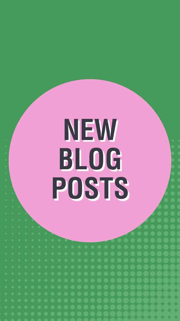 Template Vibrant Green and Pink Blog Post Announcement