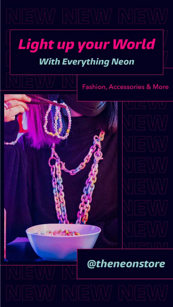 Electric Pink Vibes Neon Accessories Ad