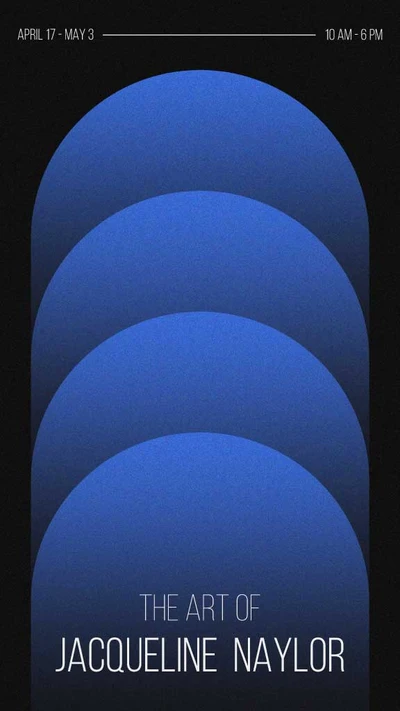 Template Elegant Blue Art Exhibition Poster Design