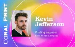 Colorful Business Card Template Design Coral Pink