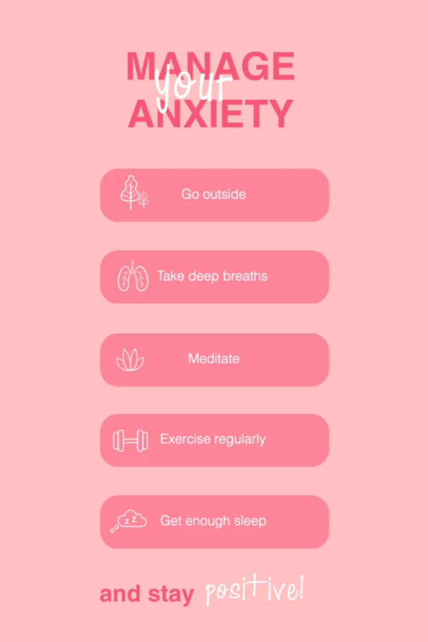 Template Soothing Pink Wellness Tips Poster Template