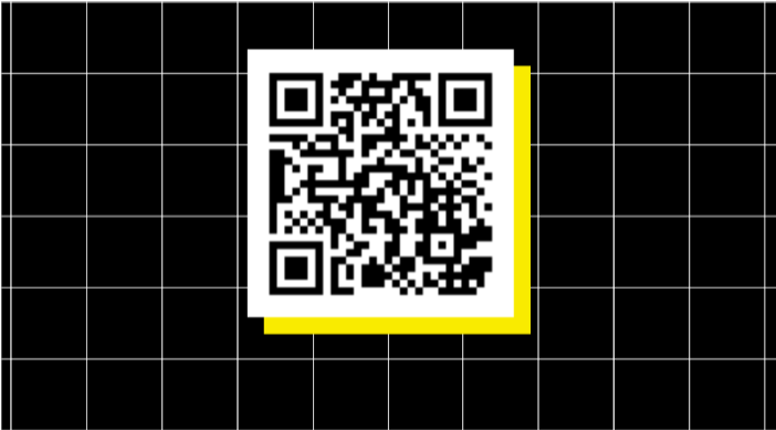 Modern Black and Yellow QR Code Poster