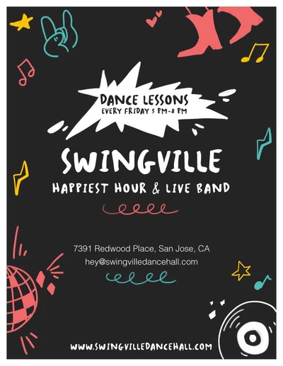 Template Black and Red Dance Lessons Poster Design