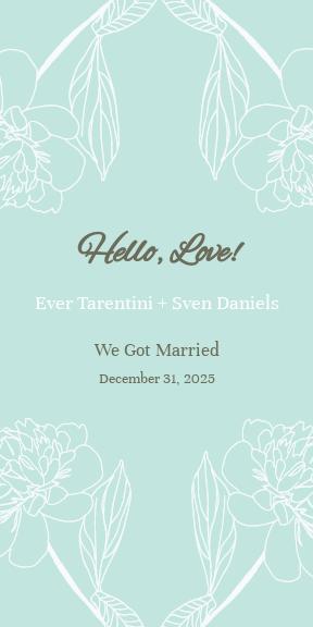 Elegant Green Wedding Announcement Poster