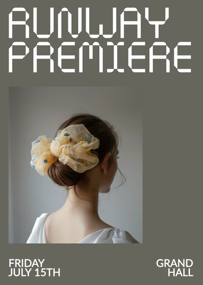 Template Elegant Runway Invitation in Gray Tones
