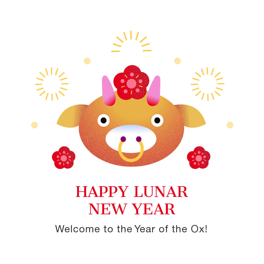 Joyful Lunar New Year Ox Poster Design