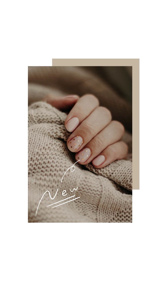 Chic Beige Nail Salon Ad Template