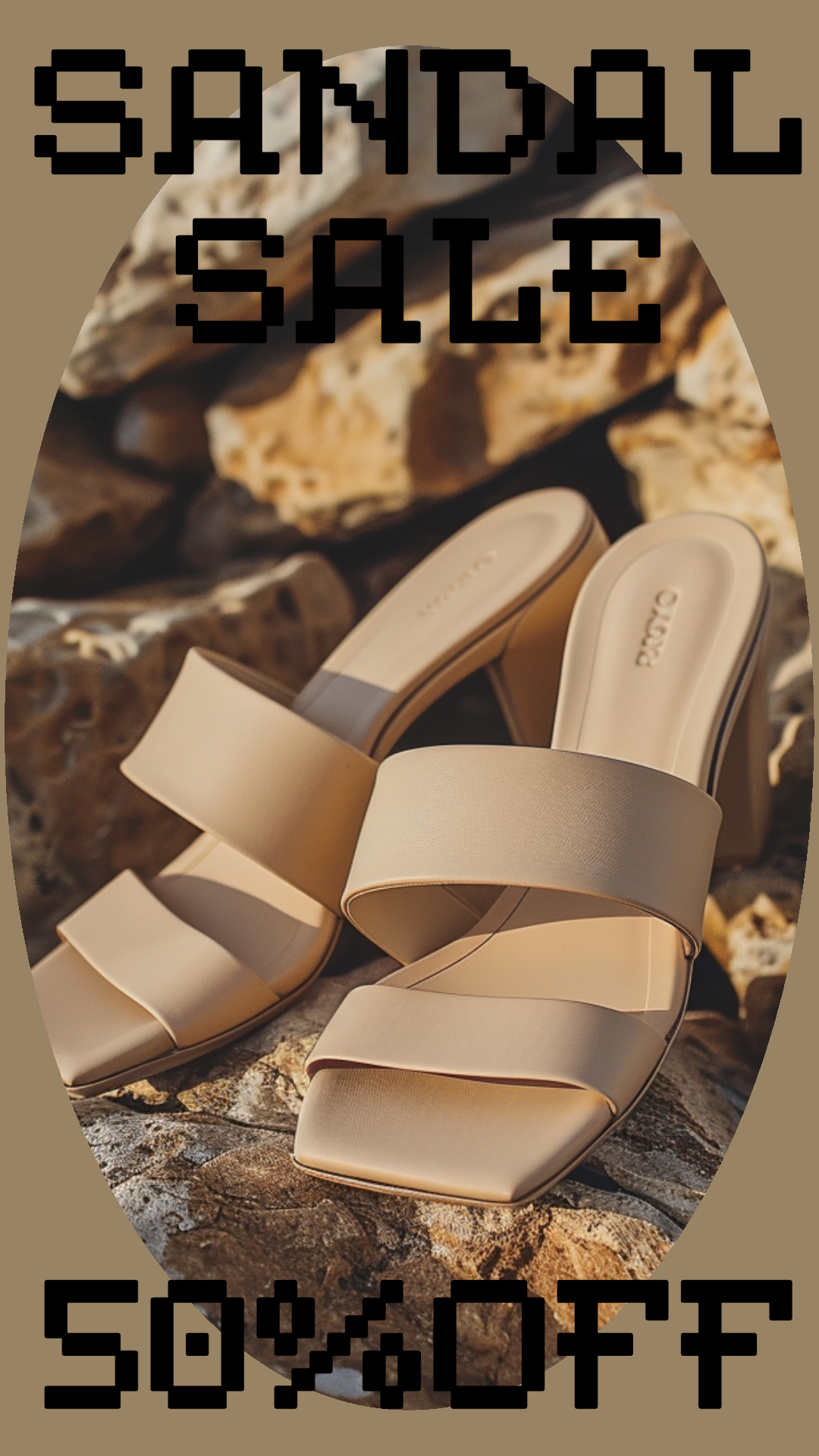 Template Stylish Beige Instagram Story Sandal Sale