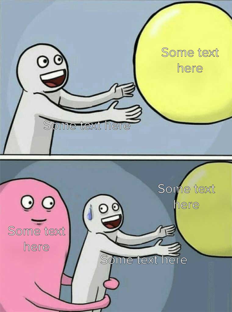 Cheerful Pink and Yellow Meme Post Template