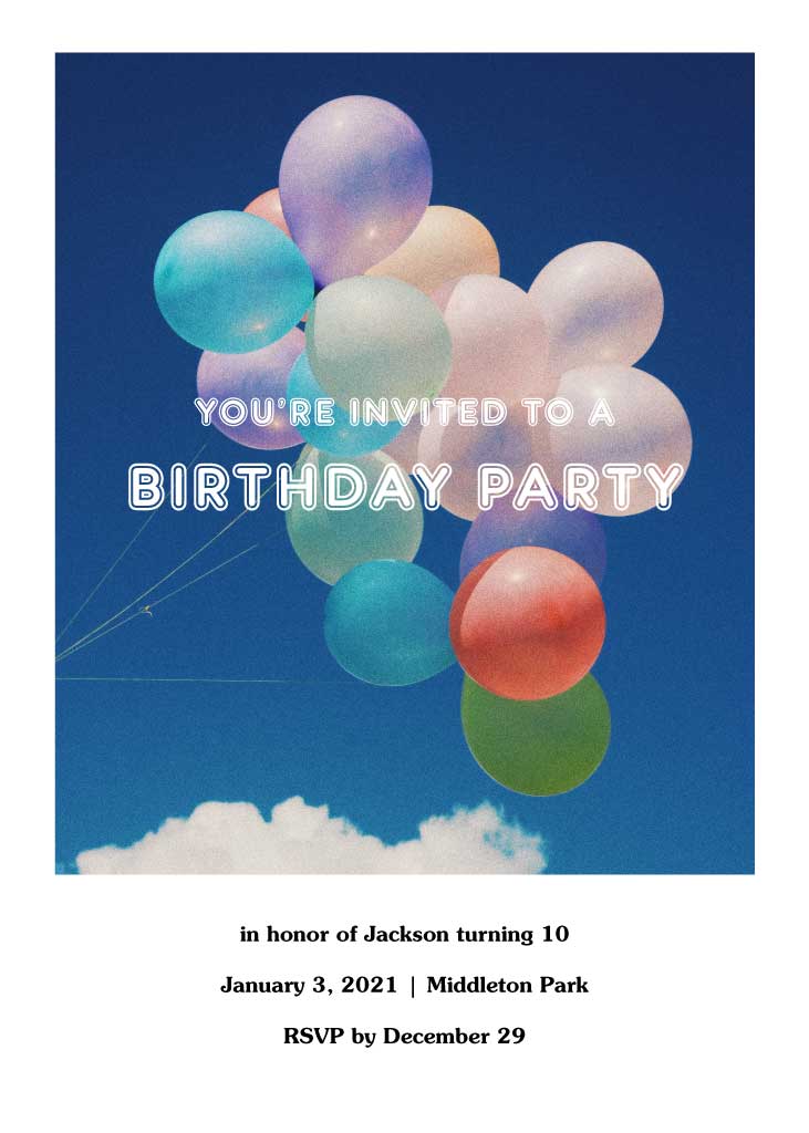 Chic Sky Blue Birthday Party Invitation Post