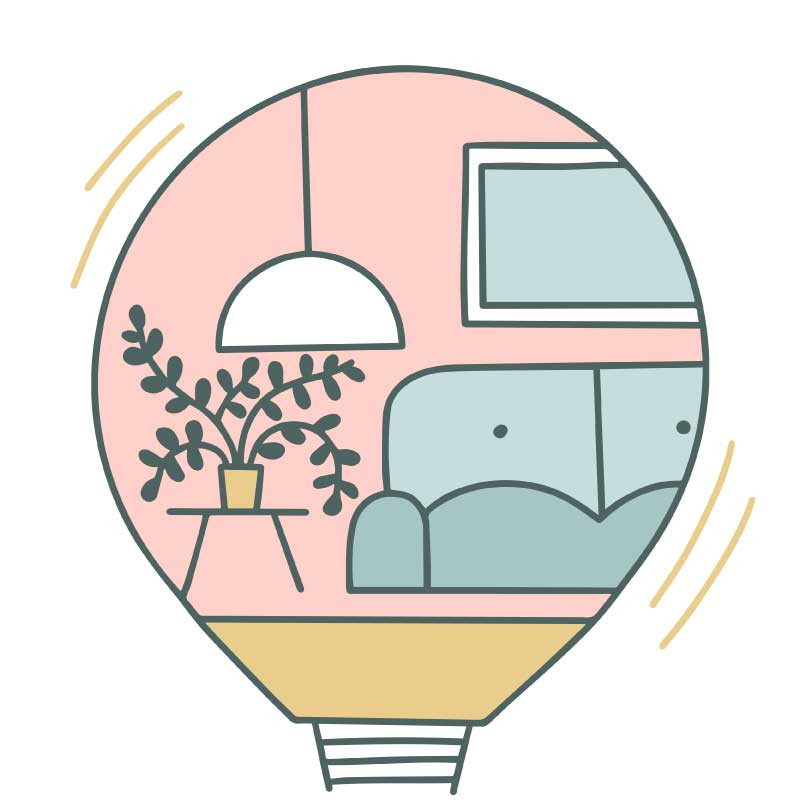 Template Cozy Home Interior Inspiration Ad Template