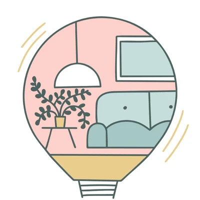 Template Cozy Home Interior Inspiration Ad Template