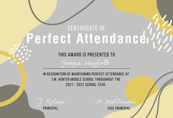 Template Elegant Gray and Yellow Certificate Template Design