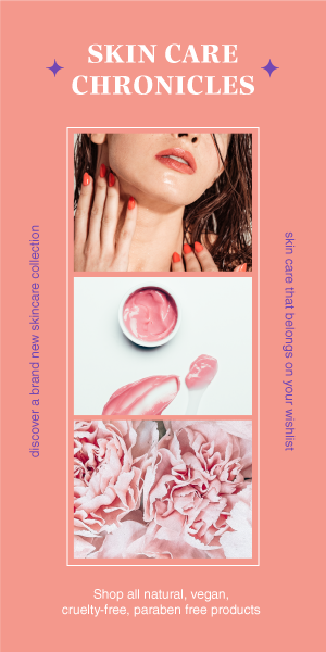 Chic Pink Skincare Ad Poster Template