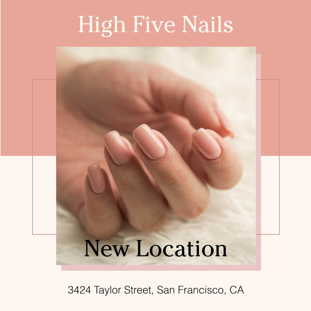 Template Elegant Pink Nails Salon Ad Template