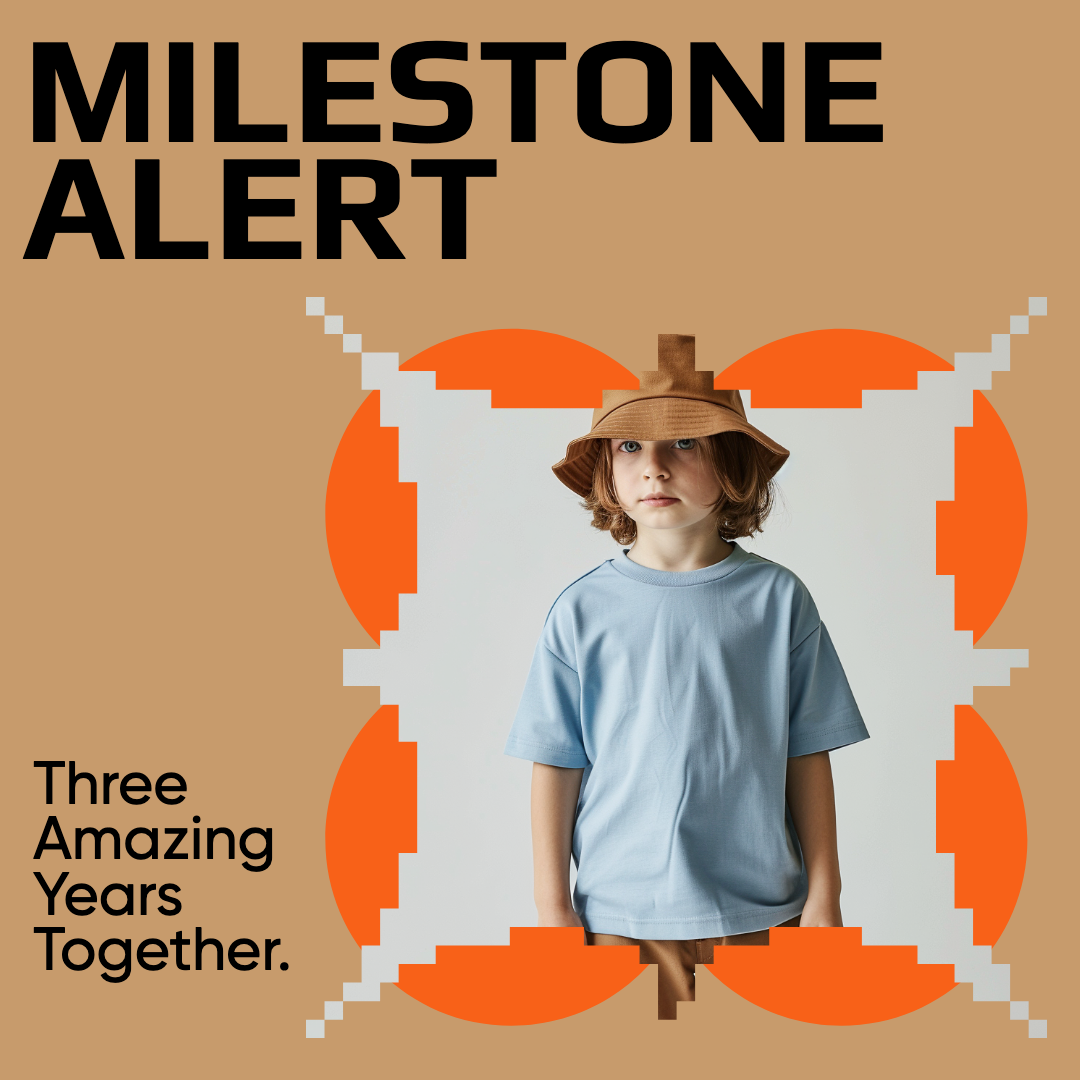 Celebratory Milestone Alert Instagram Post in Orange