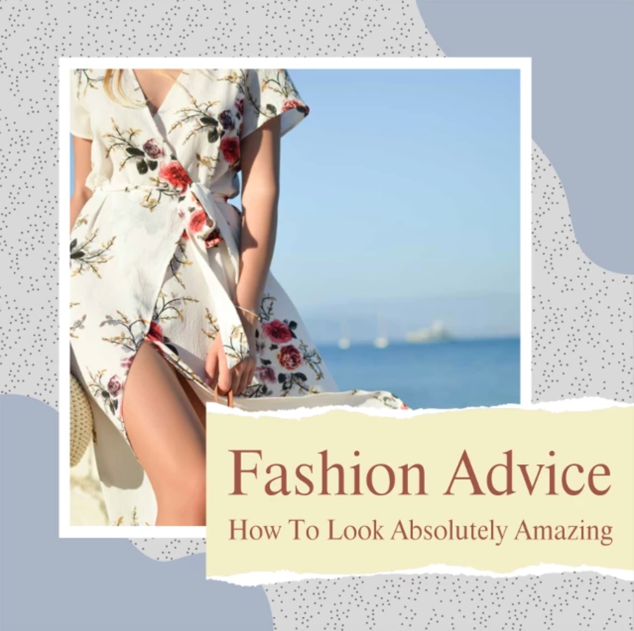 Chic Cream Fashion Advice Poster Design