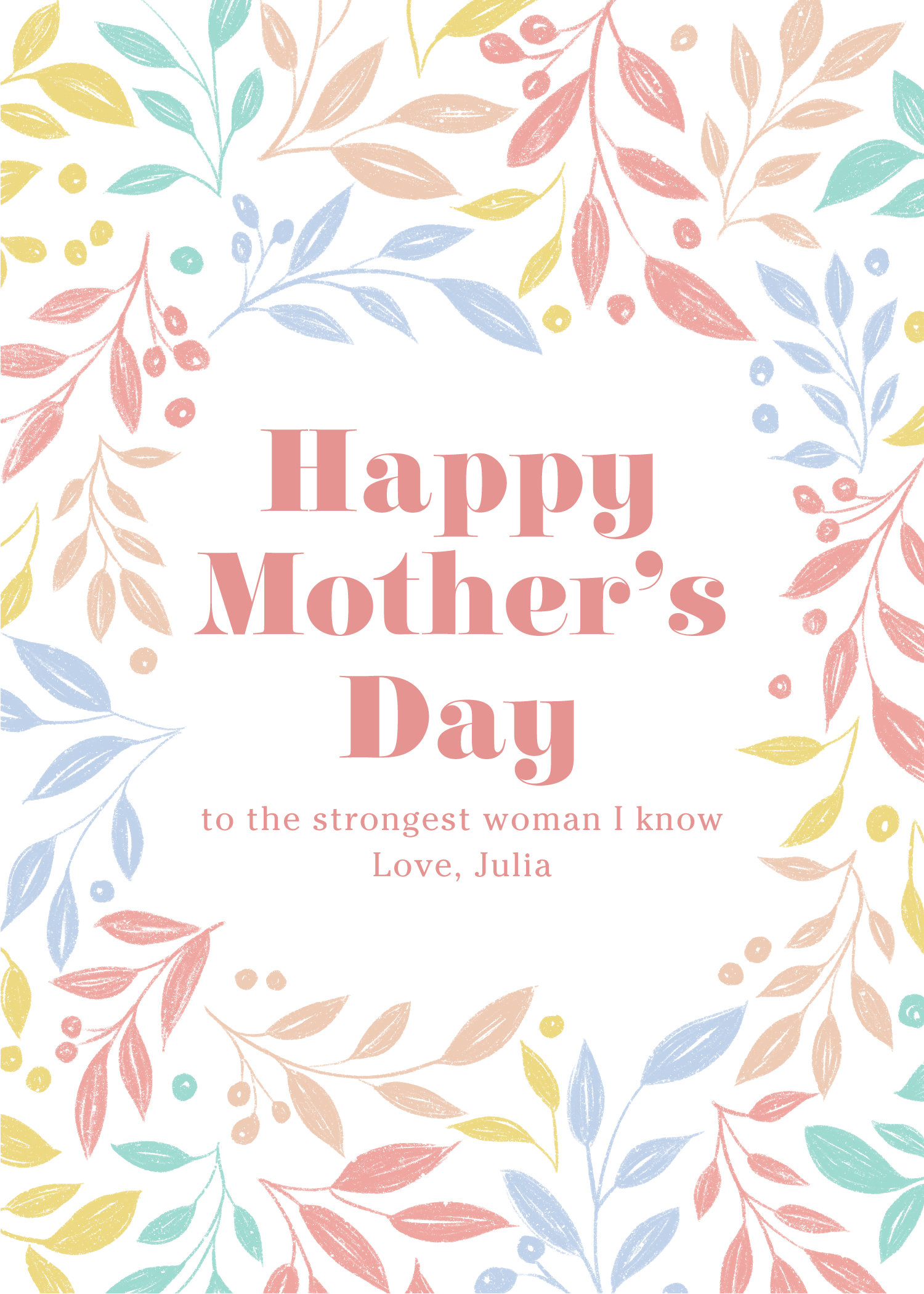 Charming Mother's Day Greeting Poster Design