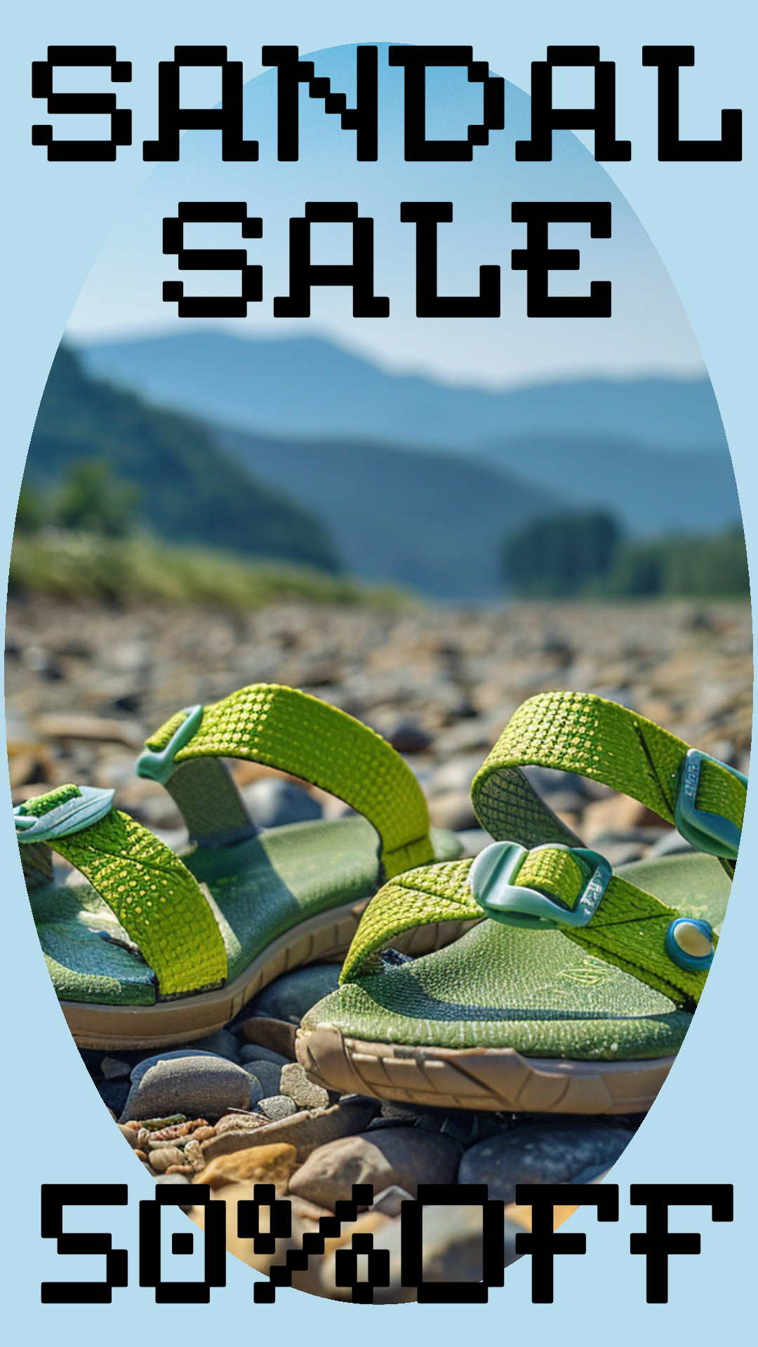Template Vibrant Green Sandal Sale Instagram Story