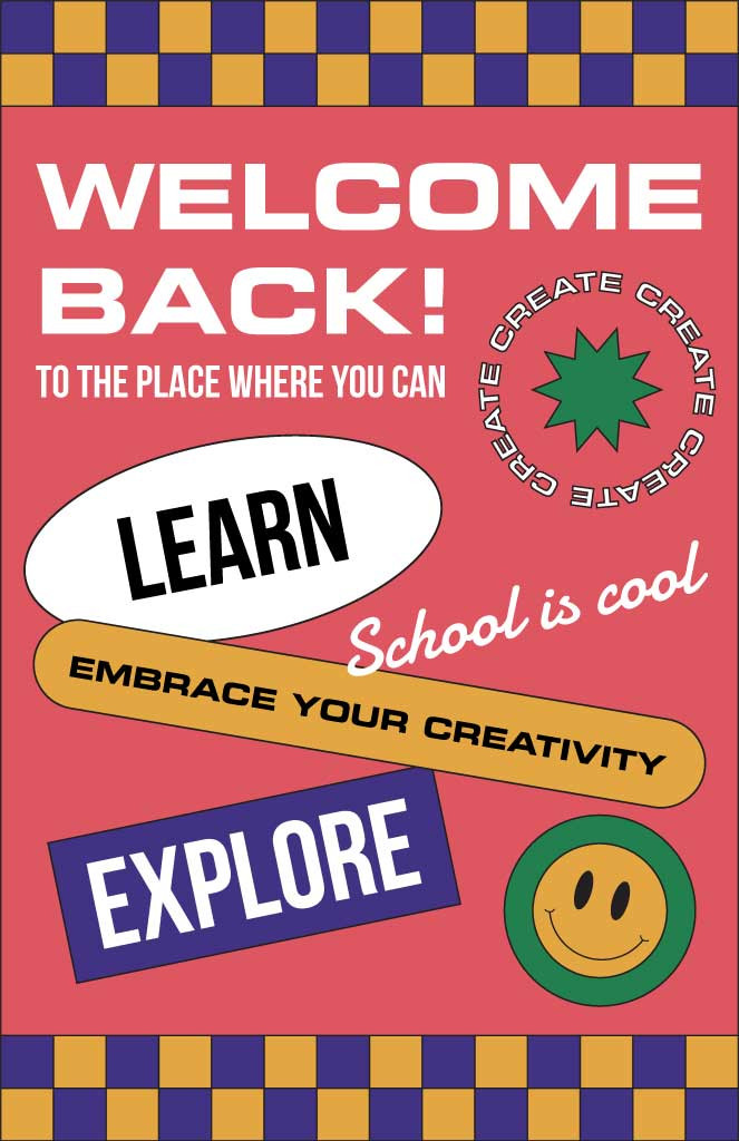 Template Vibrant School Spirit Poster Design in Pink