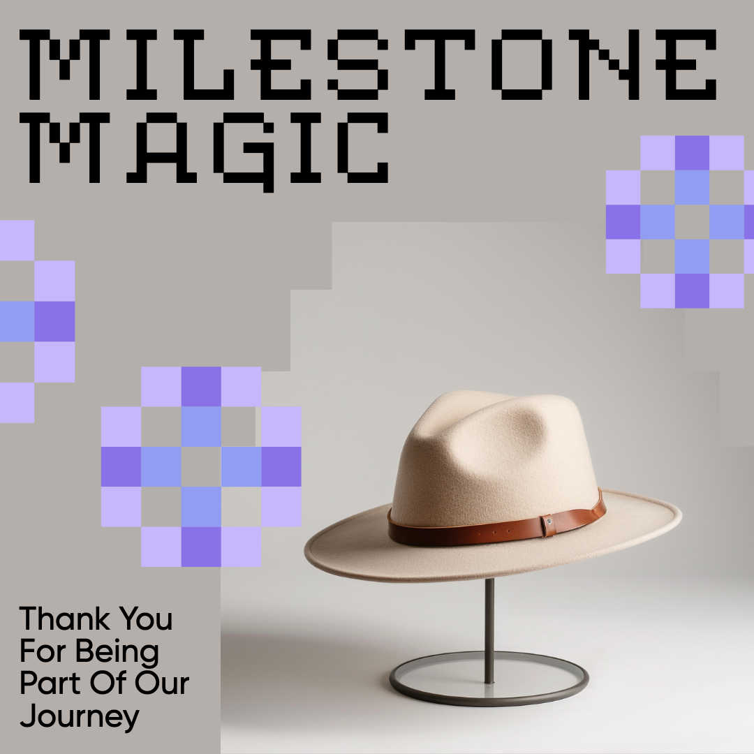 Milestone Magic Instagram Post in Tan and Gray