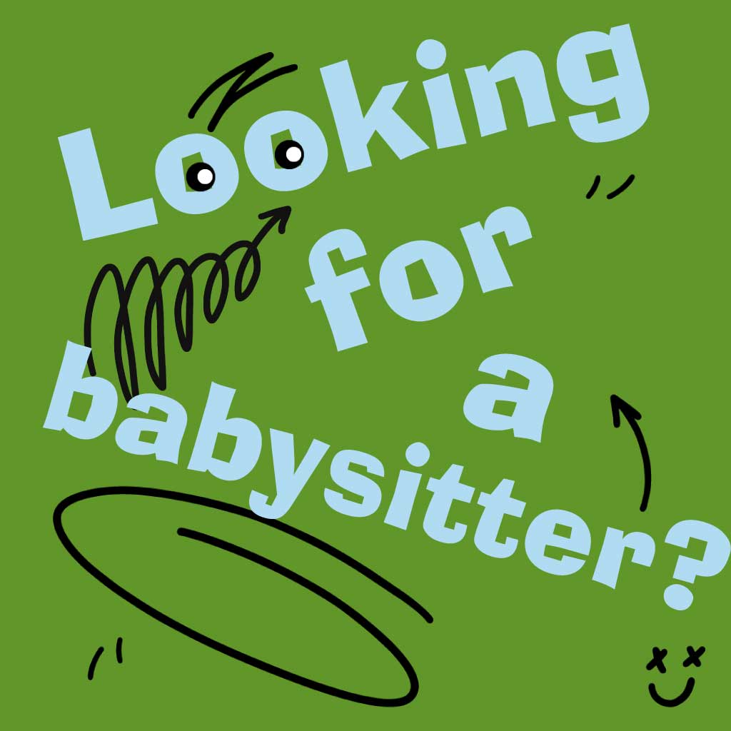 Green Babysitter Services Ad Poster