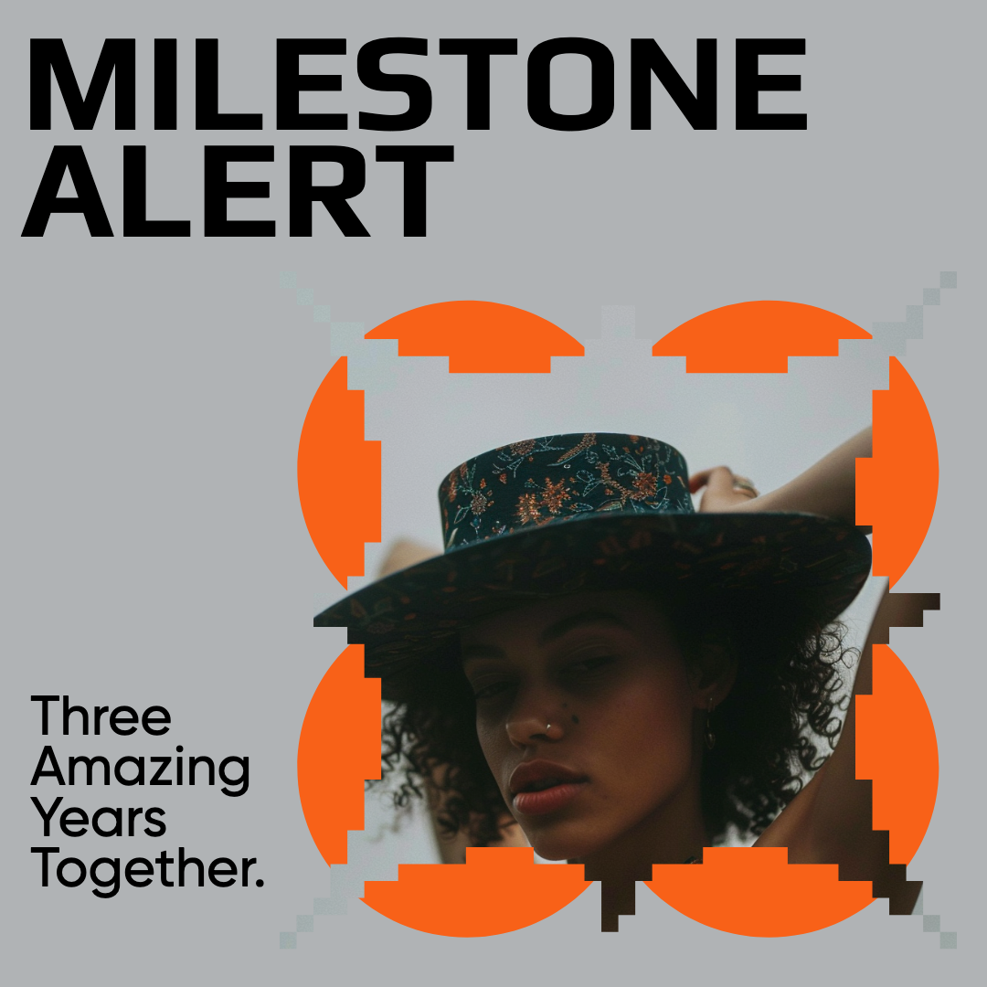 Chic Orange Instagram Post Milestone Alert