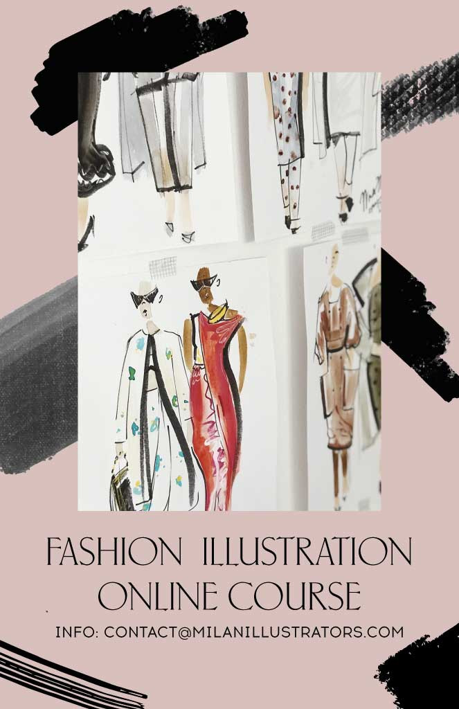 Template Chic Fashion Illustration Course Poster Design
