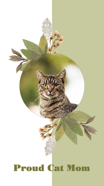 Template Sage Green Cat Lover Post Template