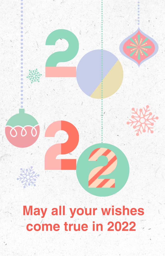 Colorful New Year Wishes Poster Design