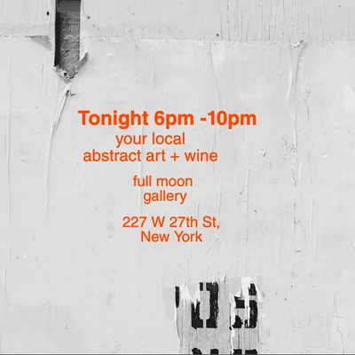 Template Chic Orange Art Gallery Evening Poster