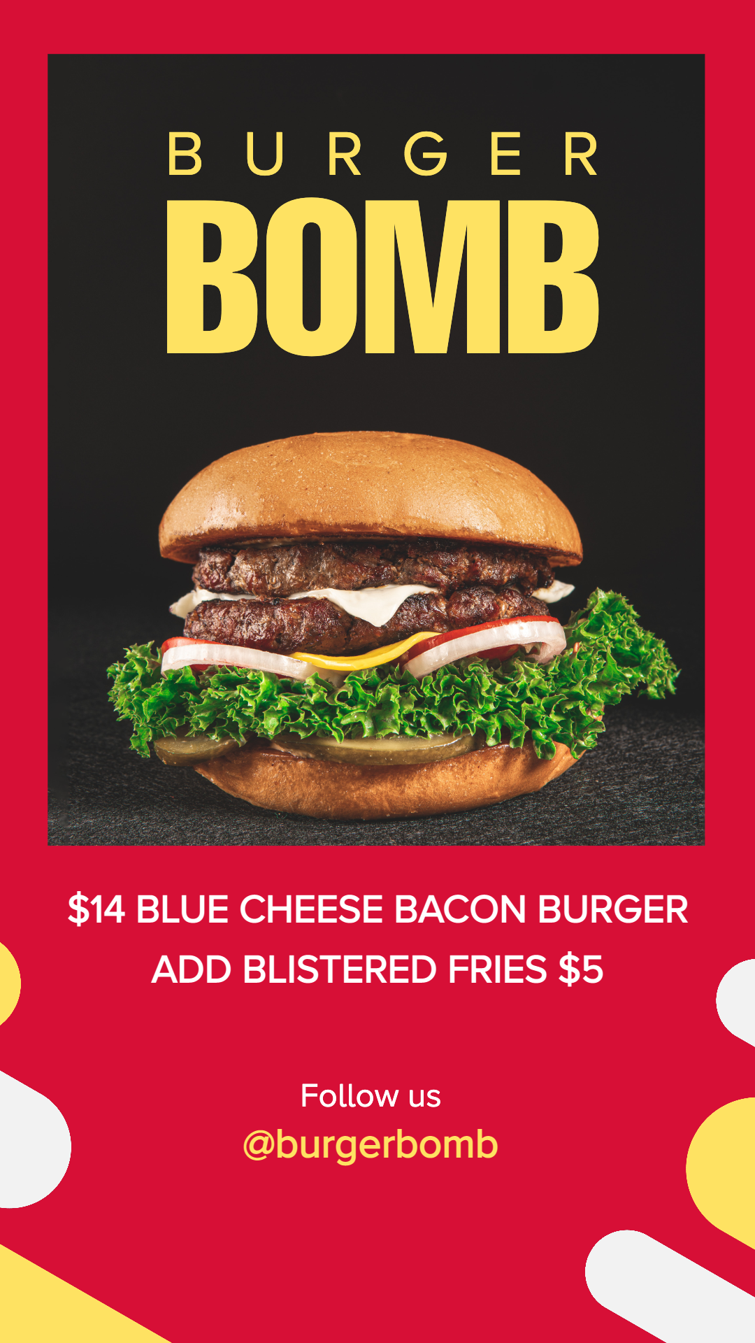 Mouthwatering Burger Offer Poster Design Red and Black