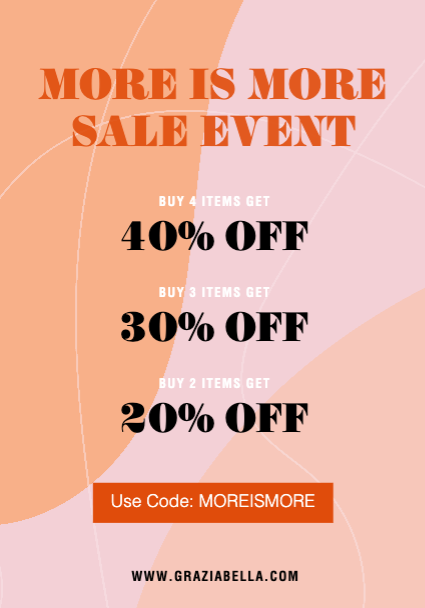 Orange Peach Sale Extravaganza Ad Template