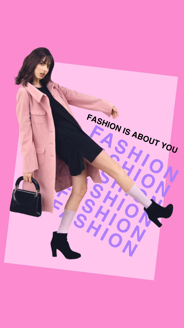 Chic Pink Fashion Sale Poster Design