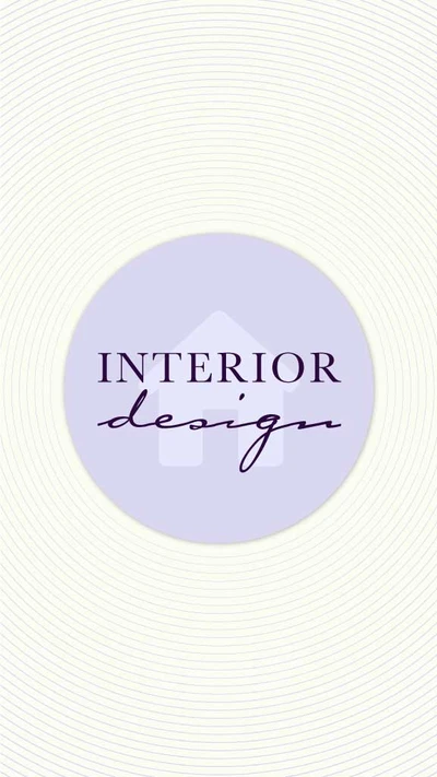 Template Elegant Purple Accent Interior Design Poster