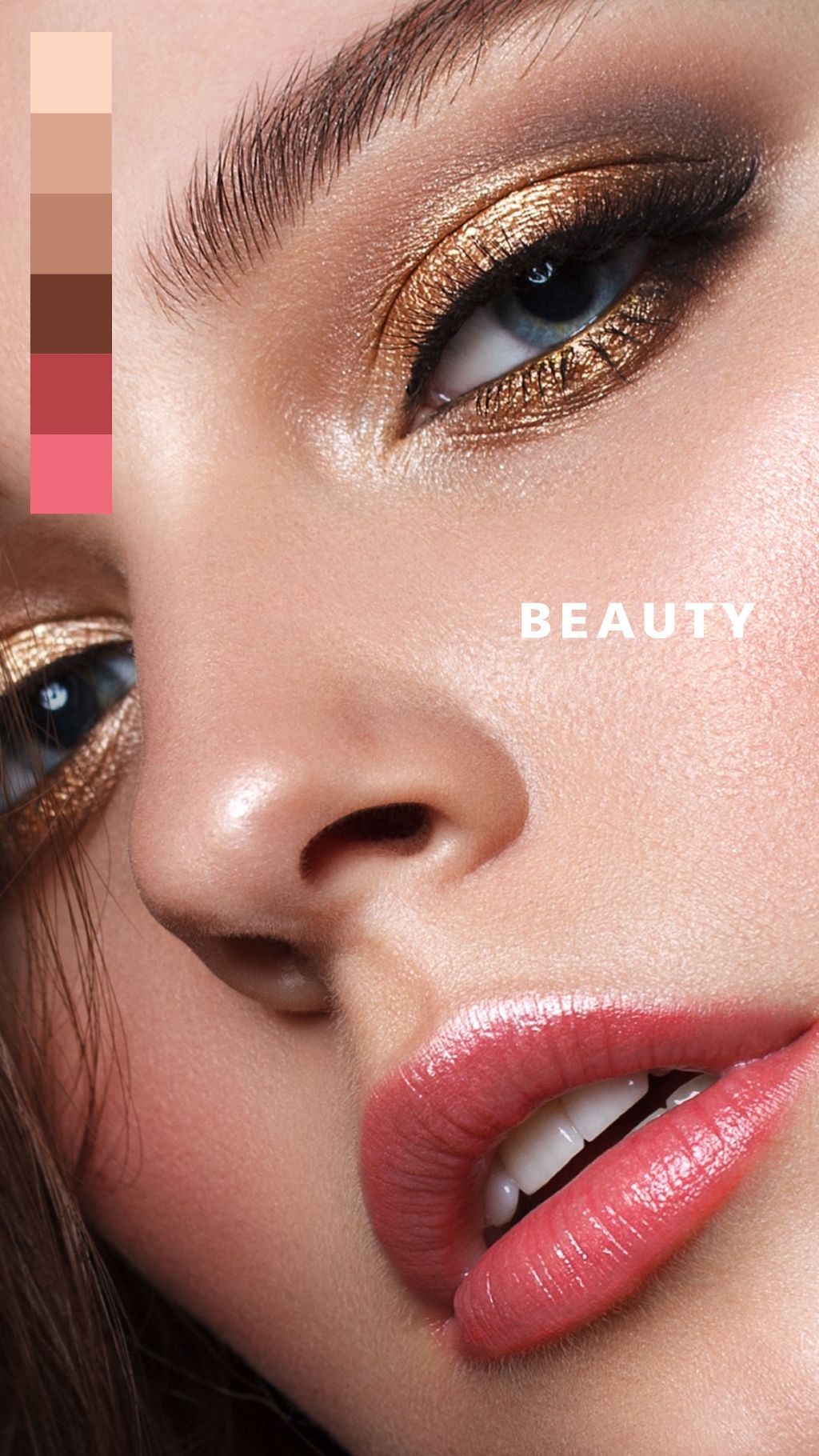 Golden Glamour Beauty Ad Template