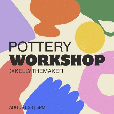 Template Creative Pottery Workshop Poster in Warm Hues