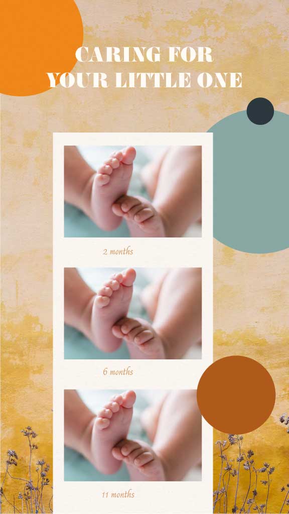 Warm Baby Milestone Poster in Pastel Hues