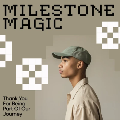 Template Milestone Journey Instagram-Square Post in Olive