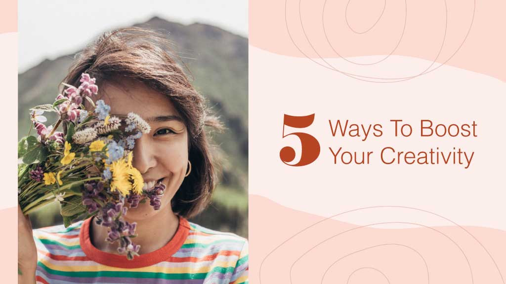 Template Boost Creativity Pink Motivational Poster Design