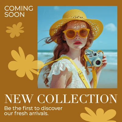 Template Vibrant Instagram Square for New Collection