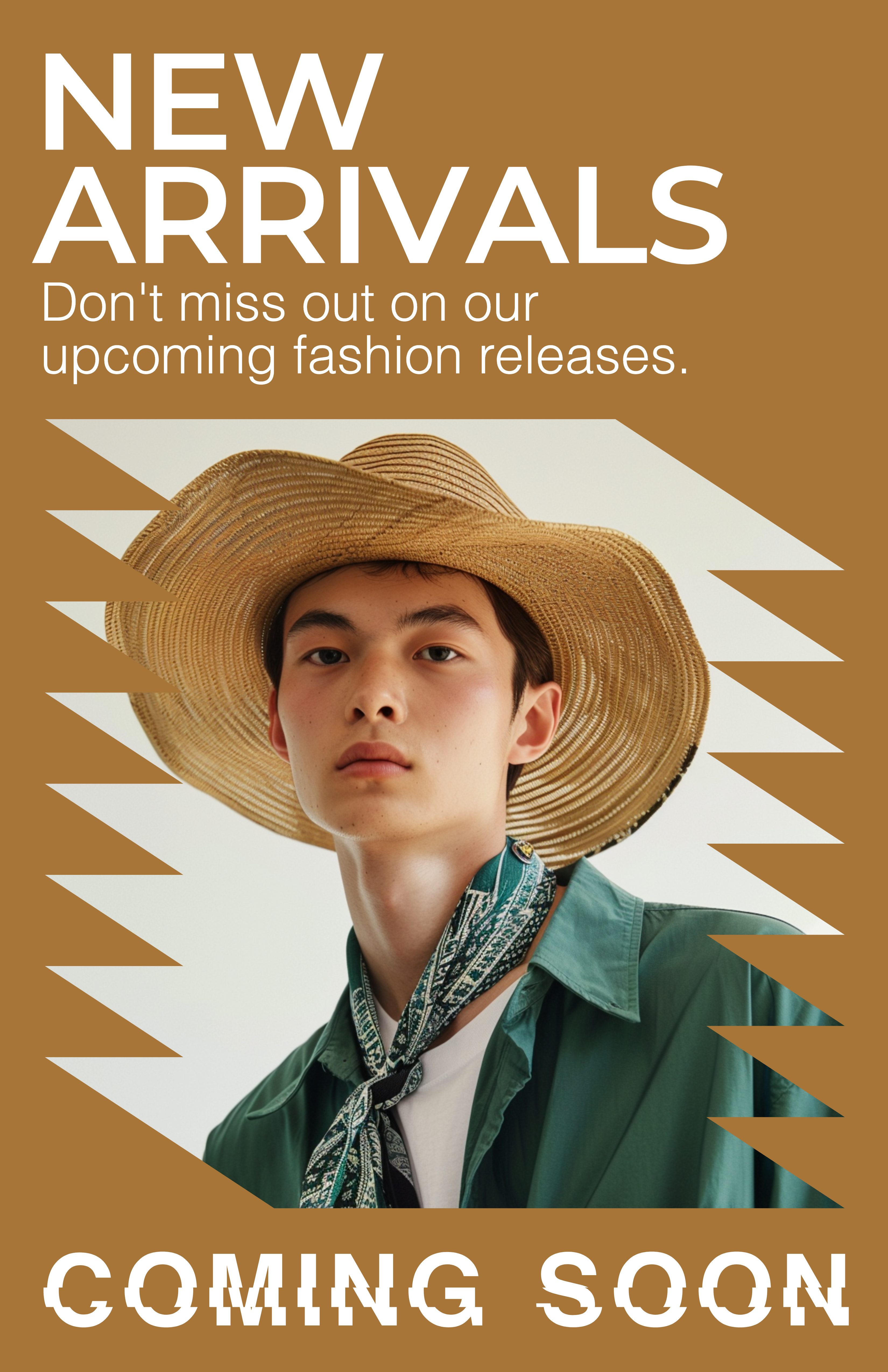 Template Trendy New Arrivals Poster In Brown