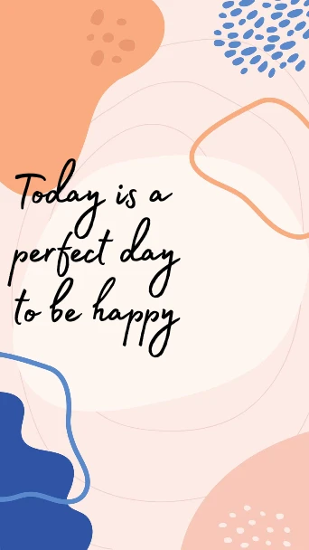 Template Cheerful Peach and Blue Inspirational Poster Design
