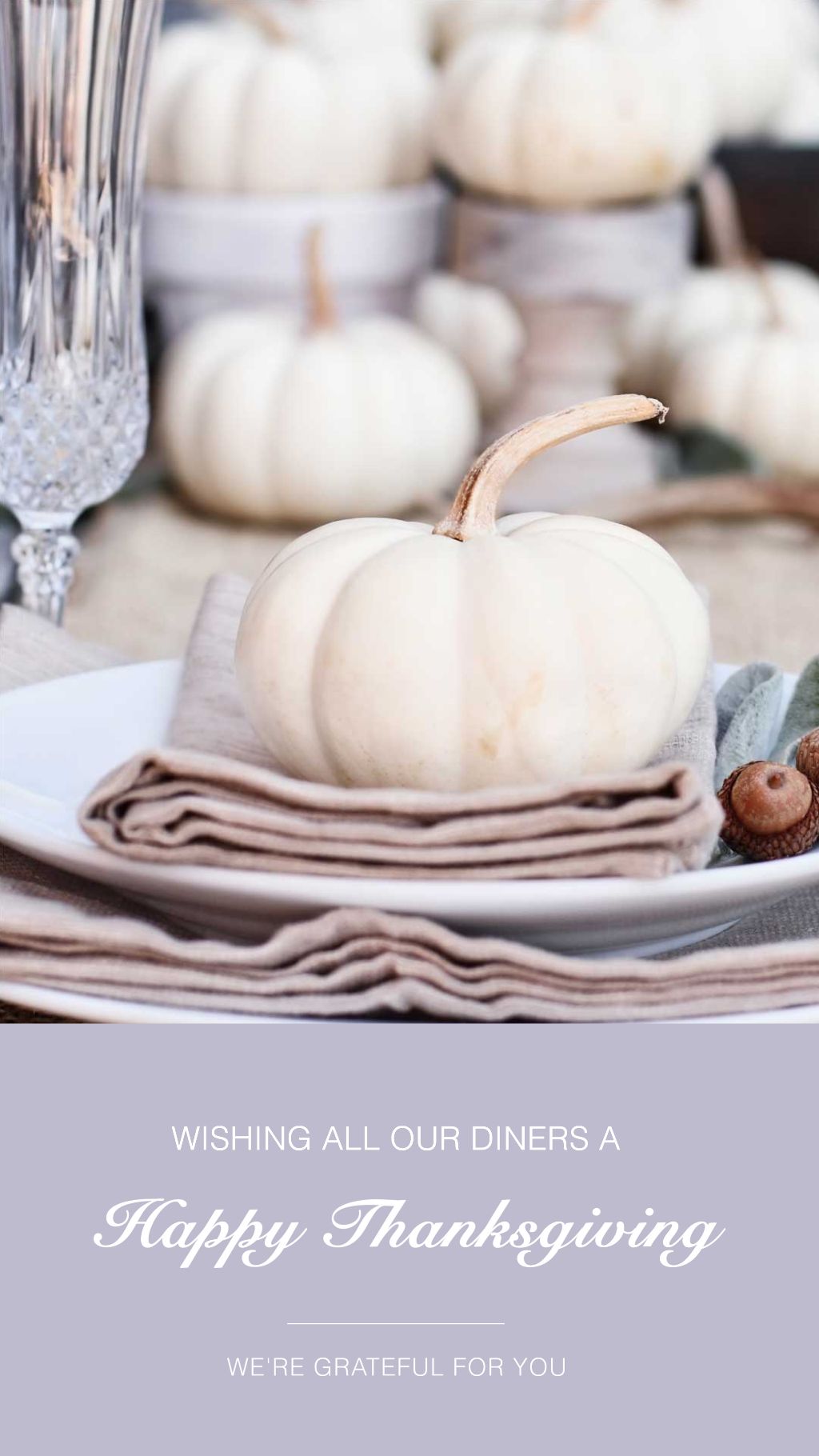 Elegant Thanksgiving Dinner Invitation Post