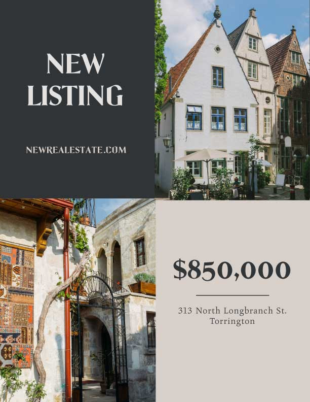 Template Elegant Real Estate Ad in Monochrome Hues